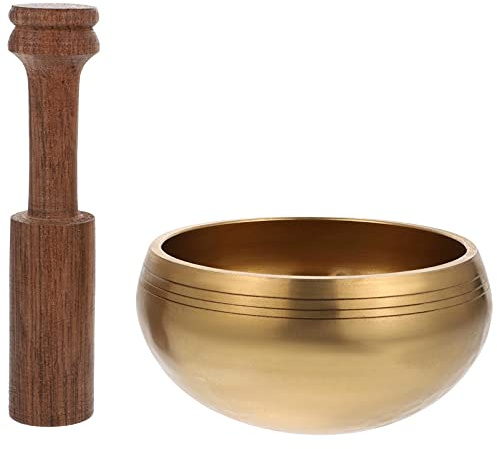 Milisten 1satz Handgefertigte Klangschale Aus Meditationstool Mit Holzstab Für Entspannung Und Für Yoga Meditation Und Stressabbau