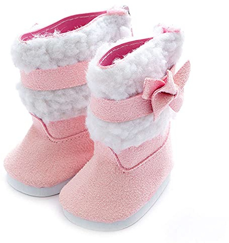 GIVBRO Puppenschuhe, Plüsch-Schneestiefel für 43 cm große Mädchenpuppen, Kostümzubehör, Kinderspielzeug, Dekoration (#A)