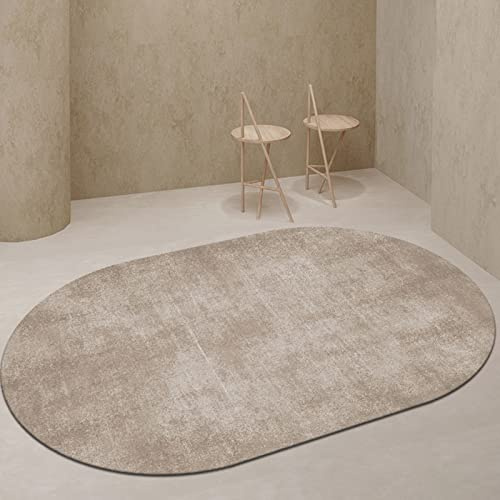 makeups1 Klassischer Orientteppich, Kurzflor Waschbarer Anti-Rutsch Ornamente Muster Teppich, Einfarbiges Khaki-Muster, 120 x 160 cm