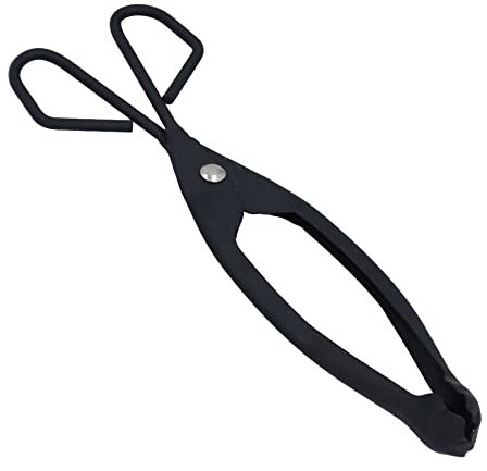 AB Tools Straight Log Tongs Metal Fireplace Firepit Wood Coal Scissor Grabber Campfire