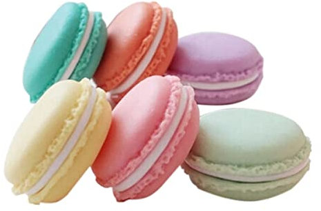 MaoNativey 6pcs Macarons Scatola, Cute Mini Macarons la Collana Orecchini Anelli Ring Box Multi Funzione Caso Macaron