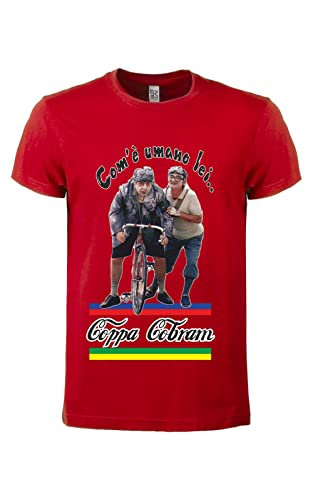 ORIGINAL FAKE Maglietta unisex vari colori con stampa Coppa Cobram (Rosso, M)