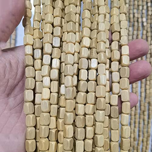 Hölzern Perlenvorhang,Bambusvorhang Türvorhang Bambus,Hängender Dauerhaft Türvorhang Teilervorhang,Dauerhaft Panel Fenster-Vorhang,für Schlafzimmer,Wohnzimmer,Anpassbar (100 strands (100x200cm))