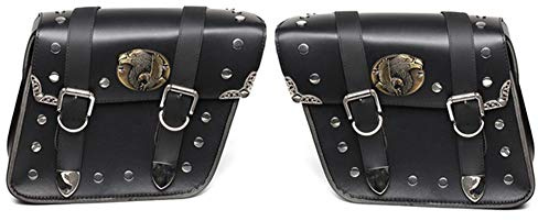 Sattelwerkzeugtaschen Linke und Rechte Tasche Motorrad-Satteltaschen aus PU-Leder