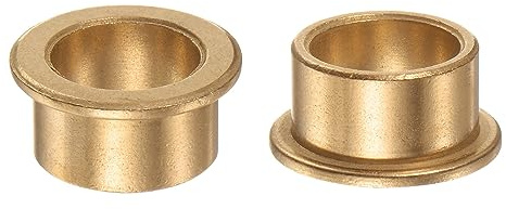 QUARKZMAN 2pz Flangia Cuscinetto Manicotto 16mm Alesaggio x 20mm OD x 12mm Lunghezza x 2mm Flangia Spessore, Bronzo Boccola Autolubrificante Boccole Manicotti per Attrezzature Industriali