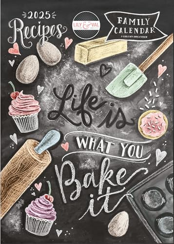 2025 Lily & Val A3 Baking Family Organizer Planer Wandkalender