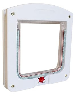 Happyyami Haustiertür Mit Steuerbarer Ausgangstür Katzentür Mit Lochtür Haustierloch Für Katzen Und Kätzchen Abs-Material Sicher Und Haltbar