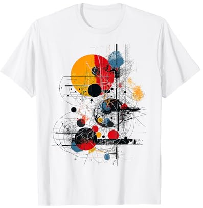 Art Dessin Abstrait Géométrique Graphique Motif Art T-Shirt