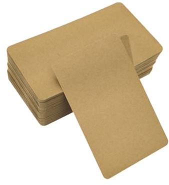 WYAN 200 Stück Braun Papierkarten Blanko,Mitteilungskarte,Kraftpapier Karten,Leere Visitenkarten Karteikarten,für Nachrichten, DIY, als Geschenk(9 * 5cm)