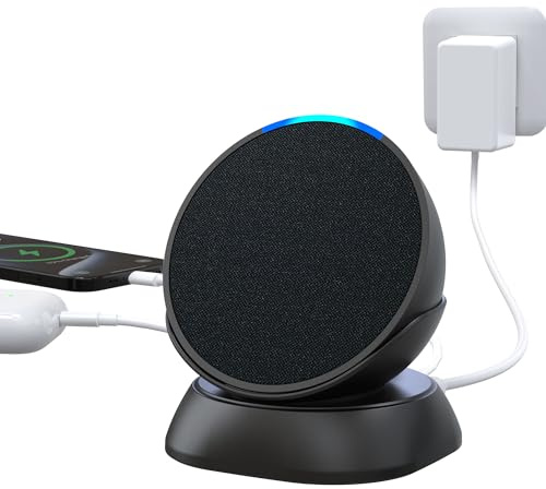 Supporto per Pop con porta di ricarica USB-C/A – Supporto di ricarica base compatibile con telefono cellulare (nero)