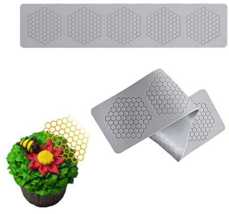 2Pcs Honeycomb Mould Silicone Honeycomb Hollow Mould Cake Honeycomb Mould Suitable for Making Bee Cake Decoration Dessert Decoration