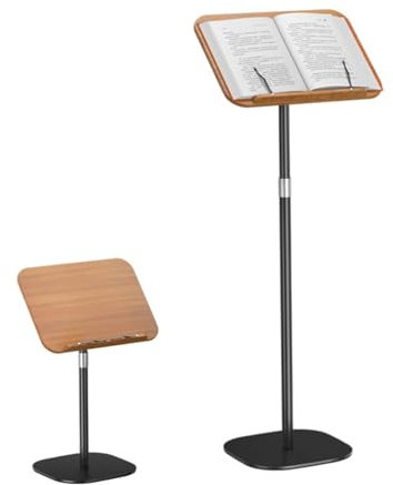 JCSRYD Höhenverstellbarer Rednerpult Multifunktionales Podium, Tragbares Rednerpult mit Pneumatischer Höhenverstellung und Neigbarer Tischplatte, für Bücher Oder Notenblätter(170x39x26cm)