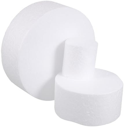 SEWACC 6 STK Prothetisches Kuchenmodell aus Schaumstoff Kuchenform Herz essbare Cupcake-Topper Cake Kuchenattrappen hochzeitsdeko Farbsand zum Basteln gefälschte Hochzeitstorte Weiß