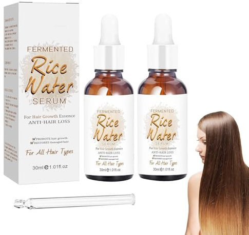 KUIRUNRX® Siero all'Acqua di Riso Fermentato, per la Crescita dei Capelli, Diradamento e Caduta, Anticaduta (2pcs)