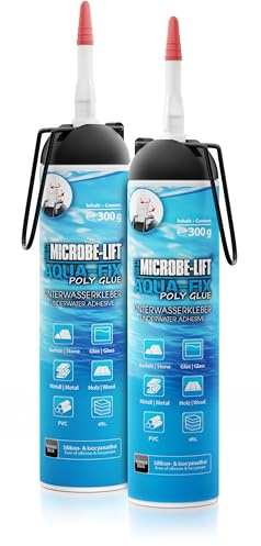 Unterwasserkleber Aquarium 2 x 300 g Bundle – für Gestein, Glas, Holz, Kunststoff, PVC & Metall – härtet schnell auch unter Wasser aus – schwarz – ARKA Aqua-Fix