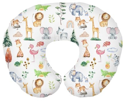 FROMCEO Almohada de lactancia para bebé, funda de almohada de lactancia desmontable, transpirable, funda de cojín para mamá