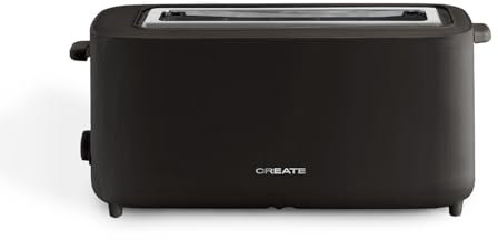 CREATE/TOAST STUDIO XL/Tostador de pan negro / 6 Niveles de potencia, bandeja recogemigas, termostato, descongelación, sistema de seguridad, 950W