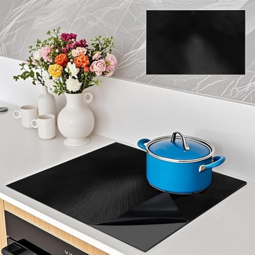 53 x 61 cm silikon induktionshäll-skyddsmatta, magnetisk halkfri induktionsskyddsmatta för hällskydd, värmeisolerad silikonmatta för induktionshäll – hällskydd och repskydd