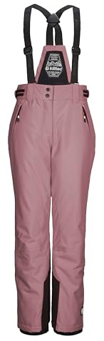 killtec Bambine e Ragazze Pantaloni da Sci/Funzionali con Pettorina Staccabile, paraspigoli e Protezione antineve KSW 213 GRLS Ski PNTS, Puderrosa, 140, 43650-000