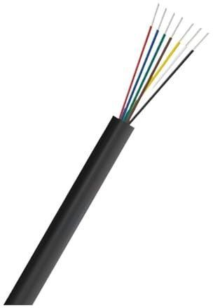 Wire and cable Câble gainé UL2464 de 5/10M, 28awg, fil Audio for haut-parleur électronique, 2 3 4 5 6 7 8 9 10 cœurs, câble d'extension USB isolé Twisted pair shielded cable(28AWG 7 Core-Black,10M)