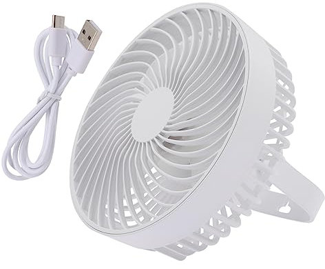 Alipis 2pcs Portable Usb Fan Led Light Small Desk Fan Rechargeable Speed Settings for Home Office Outdoor