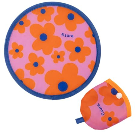 FISURA – Runder faltbarer Fächer. Original faltbarer Handventilator. Faltbares Frisbee. Tragbarer Fächer für Partys. 20 zentimeter.