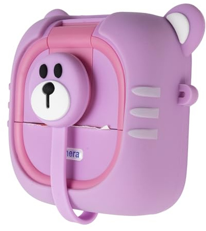 Appareil Photo Numérique pour Enfants, Impression Instantanée, 1080p HD 48 MP, écran 2,4 Pouces, Objectif Rotatif à 180°, Batterie Rechargeable 1200 MAh, Jeux Intégrés, pour