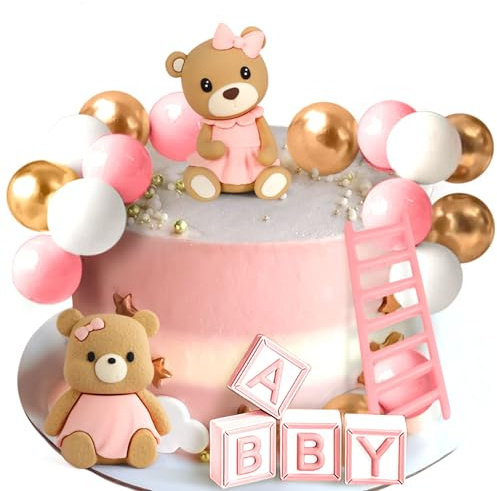 Rosa Bären tortendekoration Bär BabyShower Cake Topper Bären Zug Tortendekoration BabyShower Geburtstagstorte Dekoration