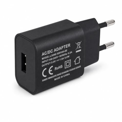 YIMINGOUFEI USB Netzteil 5W, USB-A Ladegerät 5V/1A, 100–240V, Schwarz | Für die kontinuierliche Versorgung kompatibler 5-V-Kleingeräte bis max. 1 A – kompakt, mit USB-A und 100–240 V Eingang.