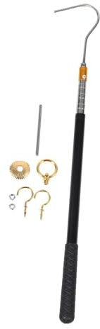 JECOMPRIS 1 Set di Discesa della Scala Gancio per Scala da Tetto Gancio a Scomparsa per soffitta a Gancio Kit di Traino Scala Acciaio Inossidabile