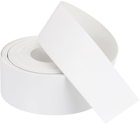 QUARKZMAN Cinta de borde blanco de 25 pies x 2-5/32 pulgadas Cinta de chapa preencolada flexible para bordes de contrachapado con adhesivo termofusible para restauración de muebles