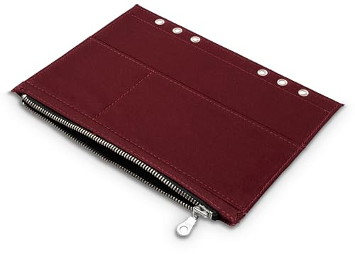 Wanderings Custodia con Cerniera per Raccoglitore A5 a 6 Anelli - 21x14 cm / 8,25 x 4,25 (Custodia A5) - Astuccio Accessori per Planner Ricaricabili - Compatibile con Filofax