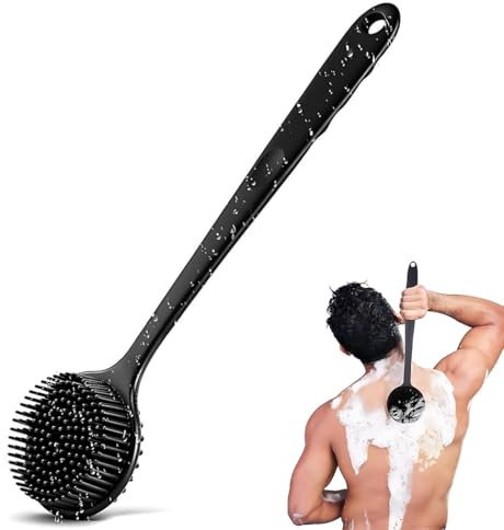 Brosse pour le dos,Brosse douche dos,Brosse de bain pour le dos - Brosse de douche double face pour exfolier la douche et masser