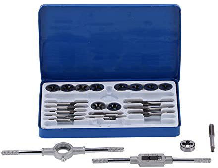 Kit Maschi E Filiere In Acciaio Legato, Utensile Manuale, Kit 22 Pezzi - Alta Durezza, Resistenza Alla Corrosione, Ideale Per Riparazioni E Lavorazioni Industriali