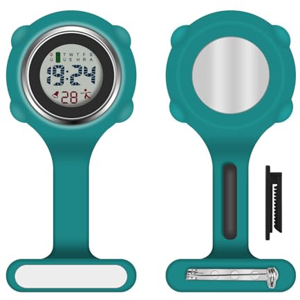 Vicloon Krankenschwester Uhren, Taschenuhr Digitaler mit Stecknadel
