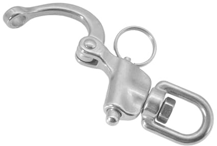 mophrati Swivel Eye Snap Shackles Durable Stainless Steel Boat Accessories Parts In Marine Uses MaterialHigh Strength And Durable Stainless Steel Rotating Shackle Hook