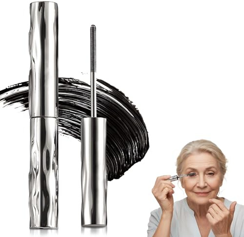 Mascara für ältere Frauen, 2026 Neu 3D Curling Eyelash Iron, Metal Mascara mit Metallbürste, Wasserfest Iron Eye Mas cara Volumengebende Wimperntusche Schnell Trocknend und Wischfest (1PC)