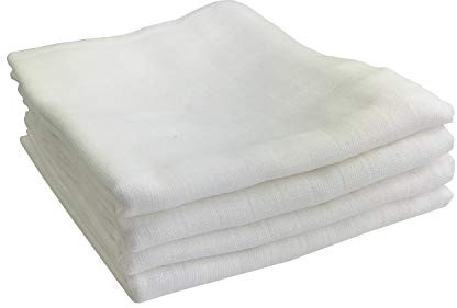 4 x skötdukar – stora spotdukar musblöja 100 120 140 160 cm babybomull – skötduk | Öko-Tex (4 vit, 160 x 160 cm)