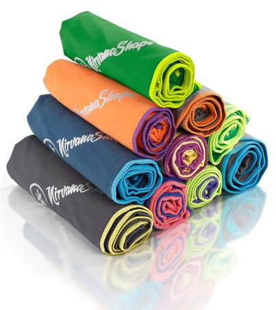 NirvanaShape Mikrofiberhandduk | Snabbtorkande, Ultralätt, Absorberande | Sportshandduk/Badhandduk/Resehandduk | Perfekt för gymmet, Utomhus, Strand, Camping, Yoga, Bastu