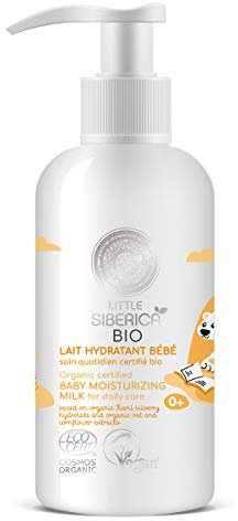 Natura Siberica Little Siberica. Leche Hidratante Orgánica Certificado Bebé para el Cuidado Diario, 250 ml