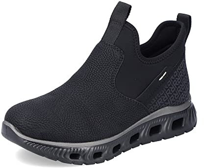 Rieker Damen Ankle Boots M6053, Frauen Stiefeletten,Stiefel,Bootee,Booties,halbstiefel,Kurzstiefel,uebergangsschuhe,schwarz (00),40 EU / 6.5 UK