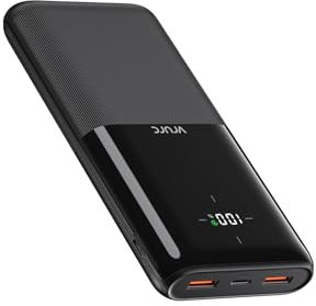 VRURC Power Bank 20000mAh,Portable Charger USB C 20W Fast Charging,PD 18W Battery Pack with with LED Display & 3 Outputs Compatible with iPhone,Samsung,iPad,Smartphone,Tablet