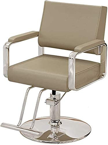 Haarschneide-Salonstuhl, Friseurstuhl, hydraulischer Friseurstuhl, Salonstuhl, Tattoo-Stuhl, Salonausrüstung für Friseure (Beige)