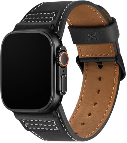 Wristitani Compatible avec Apple Watch Bracelet Cuir 44mm 45mm 46mm 42mm 49mm 40mm 41mm 38mm, Smartwatch Bracelets de Remplacement Femmes Hommes pour iWatch Ultra 2 Série 10 9 8 7 SE 6 5 4 3 2 1 | Convient pour homme de 49/46/45/44/42/41/40 mm pour homme, bracelet de rechange pour iWatch Ultra 3/2/1 Series 11 10 9 8 7