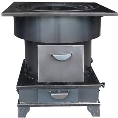 Réchaud à bois avec double four – Puissance de feu réglable pour la cuisine en plein air, le camping d'hiver, la pêche, le pique-nique, le barbecue