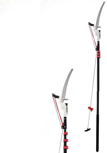 GAYAYAS Juego de podadora Manual, pértiga telescópica con cordón de tracción, podadora de árboles Profesional, para podar y Recortar Ramas y Hojas,5.4M/18FT