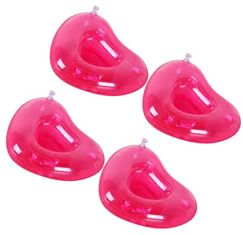 WESIEVYA 4 Piezas Tapete De Cerveza para Nadar Decoraciones para Fiestas Náuticas Pecera En Miniatura Inflable Favores De Fiesta Llavero Sirena Estera De Cerveza De Agua Fiesta Náutica Rosa