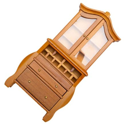 Vaguelly Miniatur Bücherregal Aus Holz Für Puppenhäuser Maßstab Dekoratives Möbelstück Für Miniaturszenen Für Kreative Dollhouse Einrichtungsprojekte