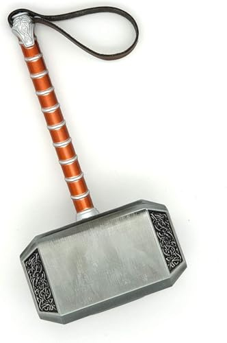 Solid Steel 20cm Legendary Hammer of The Thunder God - 400g Heavy Metal Mjolnir Display - Marvelous Gift for Fans of Thor & Norse Mythology, Ancient Legends, Heroic Tales & Desktop Collections