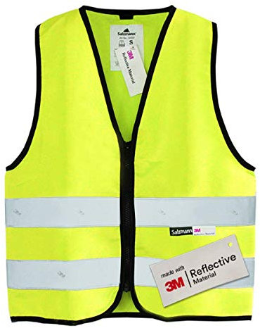 Salzmann Gilet rifrangente per bambini - Realizzato con materiale catarifrangente 3M - Giallo